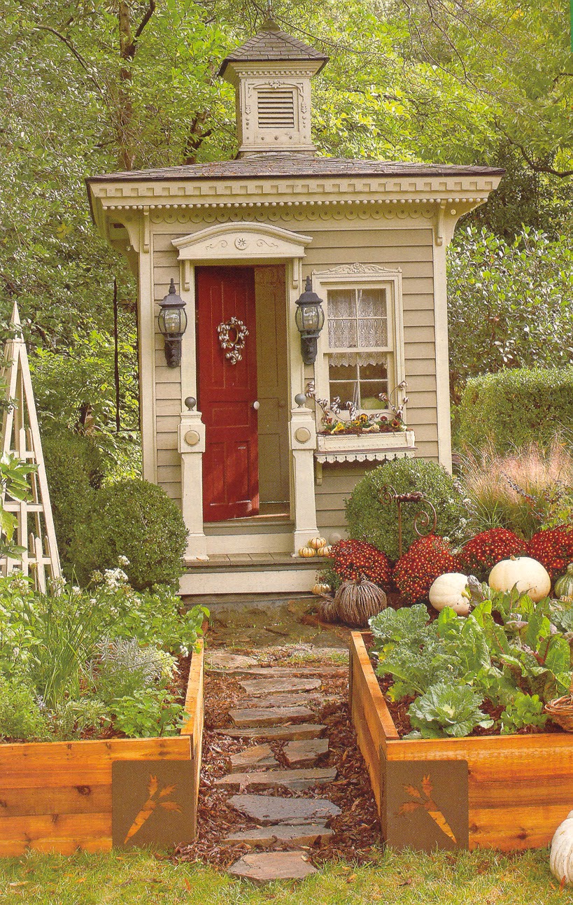 a TINY victorian outhouse, as a small garden shed/cabin retreat ...