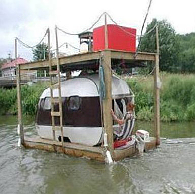 Holy Floating-Redneck-Awesome! A floating teardrop trailer ...