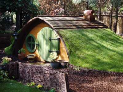Hobbit House� with a green roof�